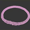 Brown Twisted Rope Design Decorative Ring With Silver Accent For Home Living Accessories