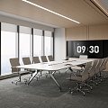 Modern Meeting Room Conference Table and Chair Office Chair 3d model