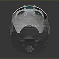 Black Racing Helmet With Mercedes Monster Energy Petronas EPSON And Nico Branding