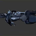 Black Touring Motorcycle With Streamlined Design Rear Storage Compartment And Chrome Accents