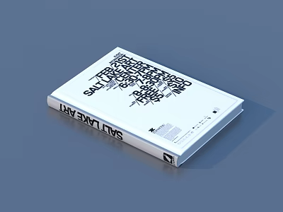 Salt Lake Art Book With White Cover And Black Typography Design 3d model