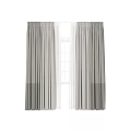 Light Gray Layered Curtains With Soft Fabric And Natural Window Light 3d model