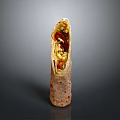 Fresh Sliced Burrito With Toasted Wrapper And Rich Vegetable Meat Fillings