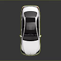 Sleek White Sedan With Black Roof Modern Design And Stylish Wheels