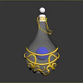 Medical Device With Transparent Bottle Blue Sphere Inside Yellow Support Structure And White Top Chain