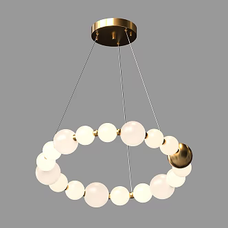 Simple Light Luxury Spherical Chandelier 3d model
