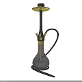 Stylish Table Lamp Featuring Gold Accent Black Stem And Clear Glass Base Modern Decor