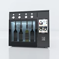 Modern Wine Cooler With Glass Door Wine Bottles Digital Display And Control Panel