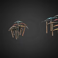 pickaxe sickle pickaxe farm tool knife axe 3d model