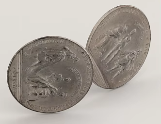 Gold Coins Ancient Coins Collectible Coins Currency Copper Coins Steel Arongs Cultural Relics Foreign Currency 3d model