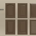 Poliform Wooden Cabinet Doors With Various Classic Designs And Patterns 3d model