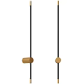 Modern Minimalist Wall Lamp with Golden Black Color and Metal Material for Indoor Decoration