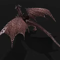 Fierce Mythical Dragon With Reddish Scaled Body Winged Structure And Sharp Claws 3d model