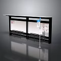 Bus Shelter Equipment With Seats And Information Display Boards For Transit