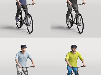 Cycling Man Characters Foreign Men Sports Men Cyclists 3d model