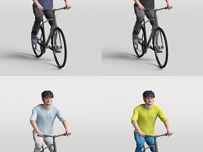Cycling Man Characters Foreign Men Sports Men Cyclists 3d model