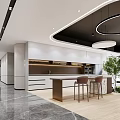 Modern Pantry Interior Design With White Cabinets Countertop Stools And Lighting