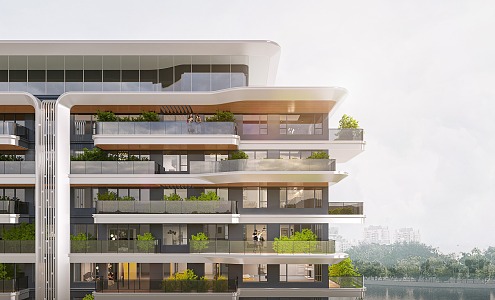 Local perspective of the fourth generation residence 3d model