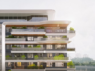 Local perspective of the fourth generation residence 3d model