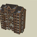 Residential Apartment Building With Brown Exterior Multiple Floors Balconies And Windows