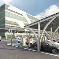 Solar Powered Carport With Charging Stations For Electric Vehicles By Modern Building