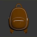 Stylish Orange Backpack with Practical Design Smooth Zipper and Daily Use Features 3d model
