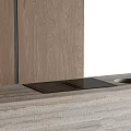 Modern Dark Wood Kitchen Cabinets With Sleek Countertop And Integrated Sink Design