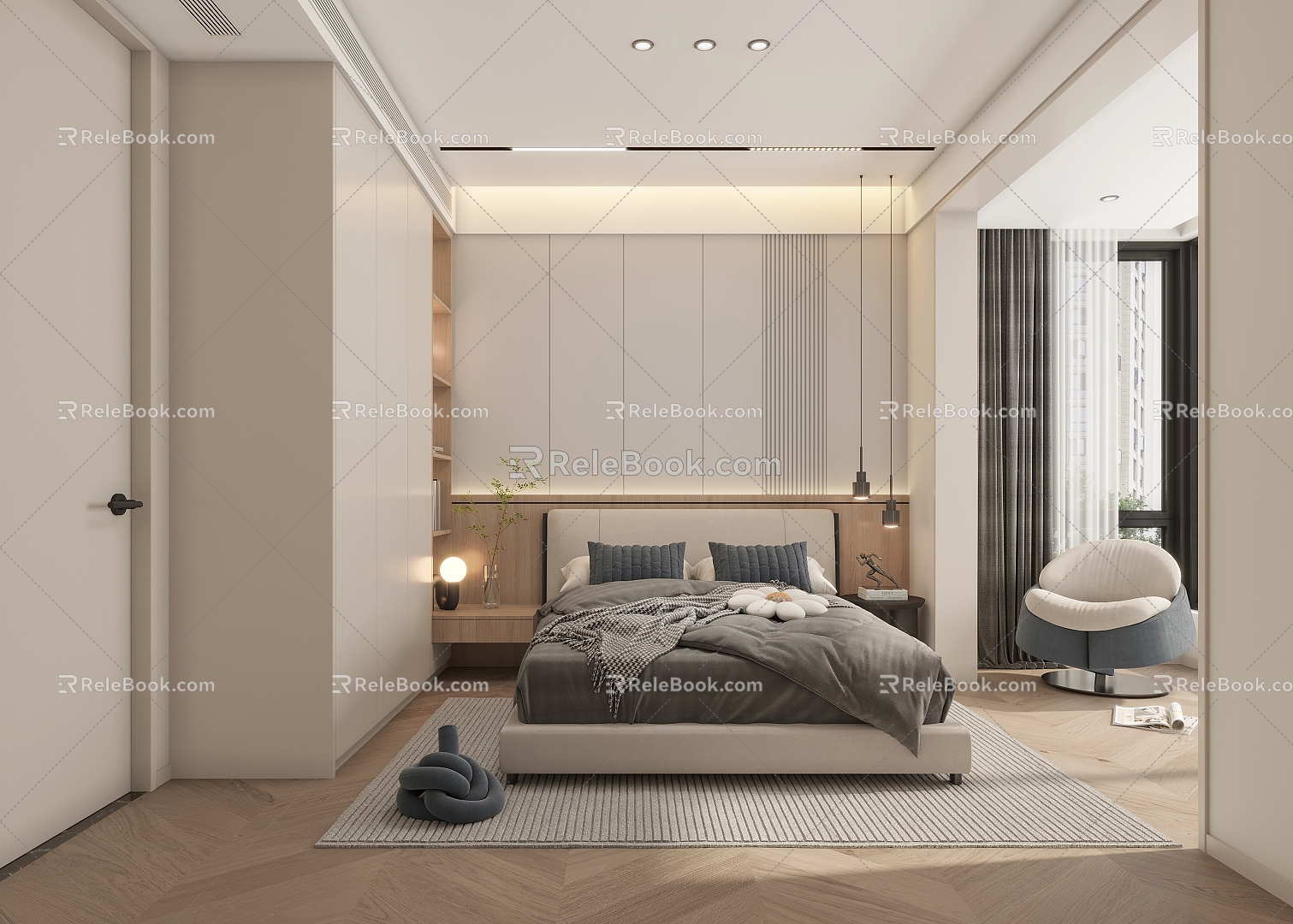 Modern Children's Room Bedroom Boy's Room 3d model