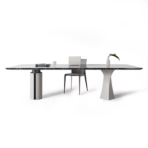 Desk Simple Desk Marble Desk Office Desk Executive Desk Marble 3d model
