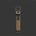 Tactical Pistol Weapon With Black Barrel And Wooden Grip Design