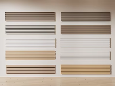 Different Style Wall Panels with Various Colors and Patterns for Interior Design 3d model