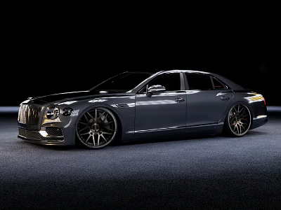 Metallic Gray Luxury Sedan Featuring Streamlined Body And Premium Alloy Wheels 3d model