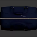 Fashionable Blue Handbag With Double Handles And Metal Buckles For Everyday Use