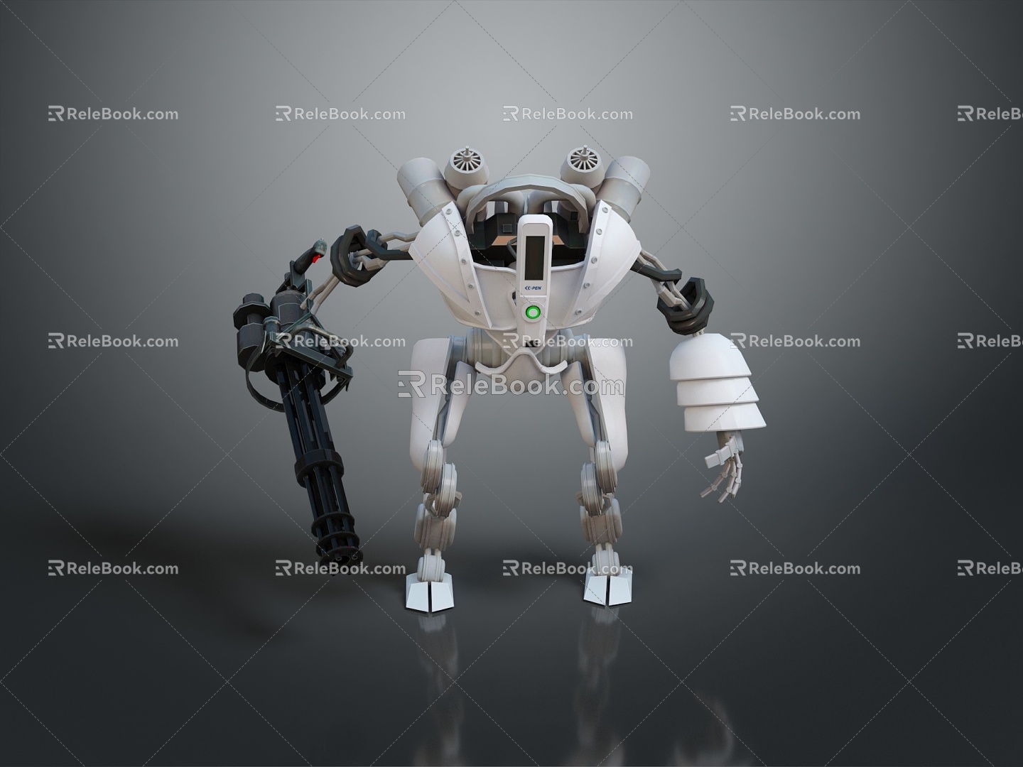 Mech Warrior Mech Soldier Machine Battlearm Mechanical Battlearm Machine Fighter Robot 3d model