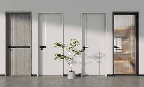 Modern swing door 3d model