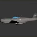 Detailed Silver Airplane Model With Blue Cockpit Star Insignia On Wings And Number 1881