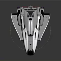 Advanced Futuristic Spaceship With Sleek Silver Black Aerodynamic Exterior Design