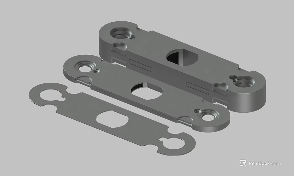 Precision Metal Mechanical Parts With Holes And Bracket Components For Industrial Use 3d model 