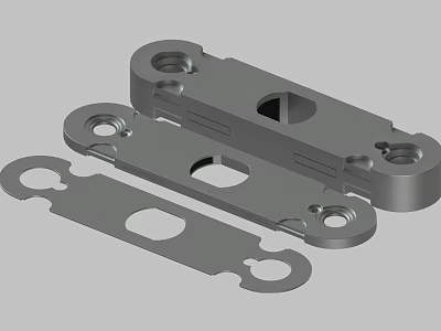 Precision Metal Mechanical Parts With Holes And Bracket Components For Industrial Use 3d model