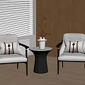 New Chinese-style Single Sofa Side Corner 3d model