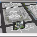 Modern Commercial Equipment With Transparent Display Case And Internal Miniature Landscape