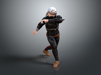 Modern Man Samurai Warrior Characters 3d model