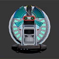 Futuristic Hover Vehicle With Transparent Cockpit Glowing Wheel And Sleek Tech Design