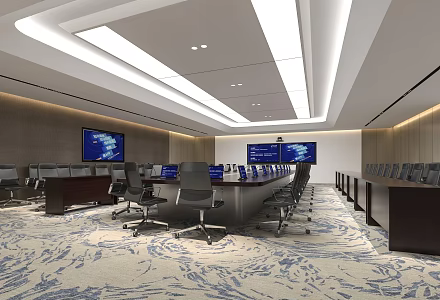 Modern Meeting Room Meeting Table and Chair 3d model
