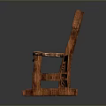 Traditional Wooden Outdoor Bench With Backrest And Armrest For Garden Patio Use