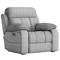 Modern Single Gray Sofa With Button Tufted Backrest And Soft Comfortable Fabric