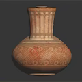 Decorative Clay Ceramic Vases with Textured Patterns for Home Living Decor 3d model