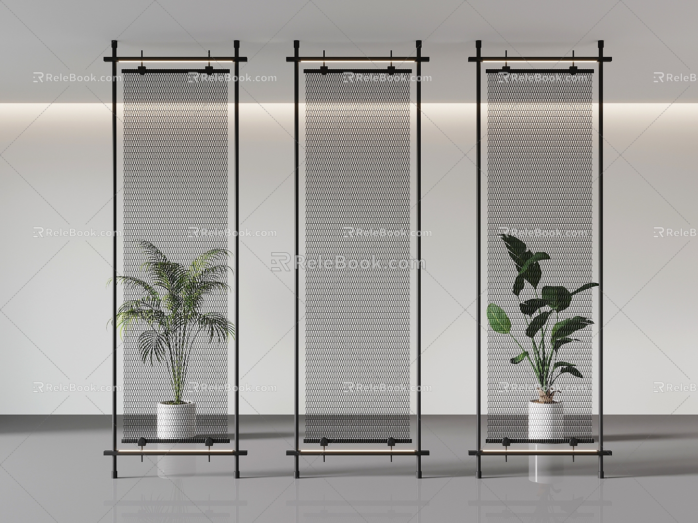 Screen partition 3d model