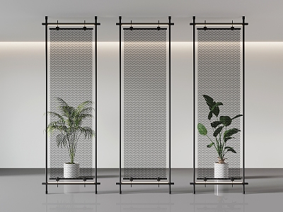 Screen partition 3d model