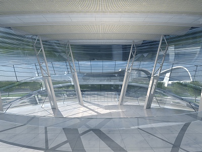 Modern Exhibition Center Exhibition Center Indoor 3d model